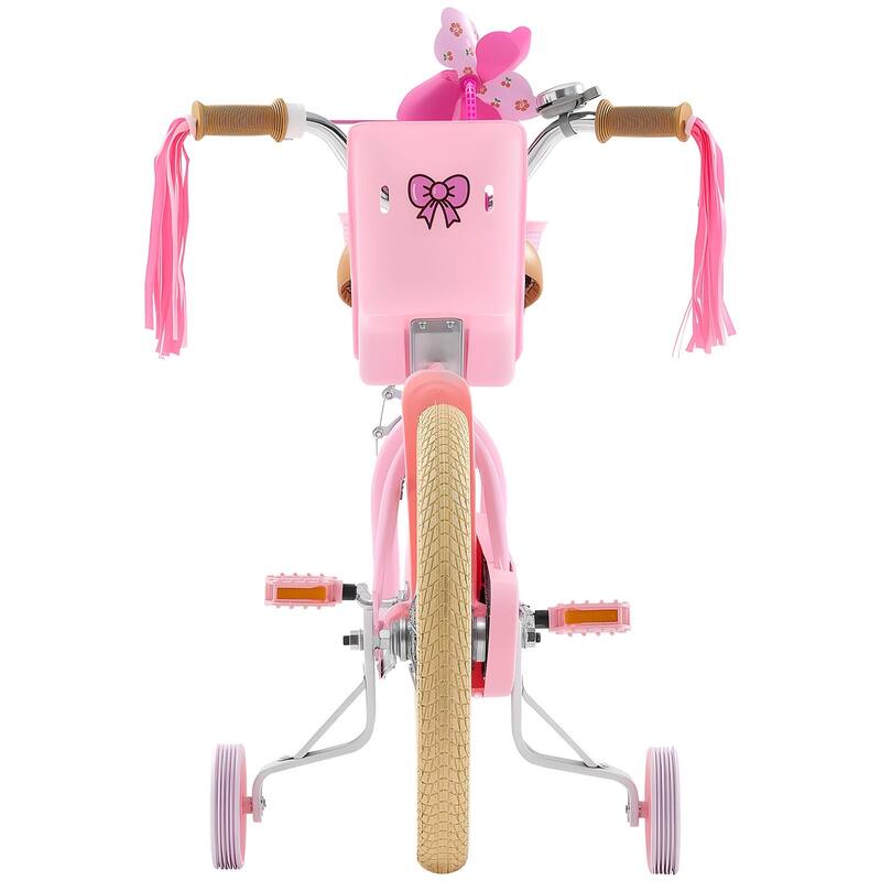 16 Inch Princess Bicycle for Girls with Adjustable Seat and Handlebars - 44.1 x 20.5 x 31.1 in