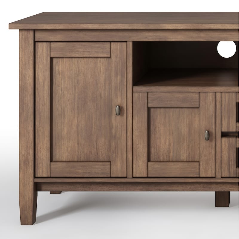 WYNDENHALL Norfolk SOLID WOOD 72 inch Wide TV Media Stand For TVs up to 80 inches - 72'' W x 17.5'' D x 26'' H