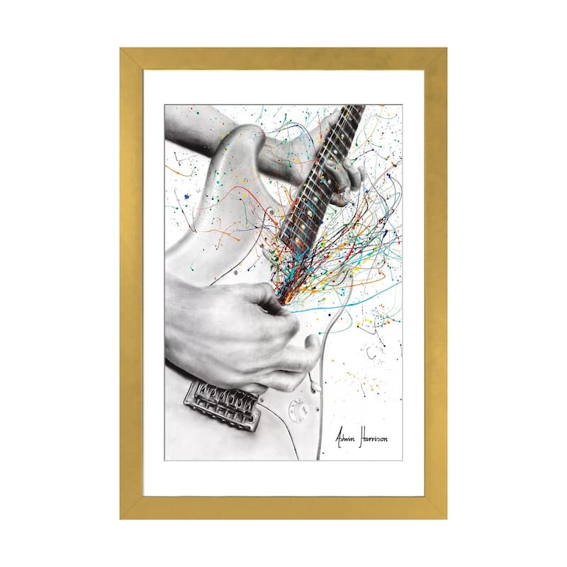 iCanvas "The Guitar Solo" by Ashvin Harrison - Gold - 24x16x1