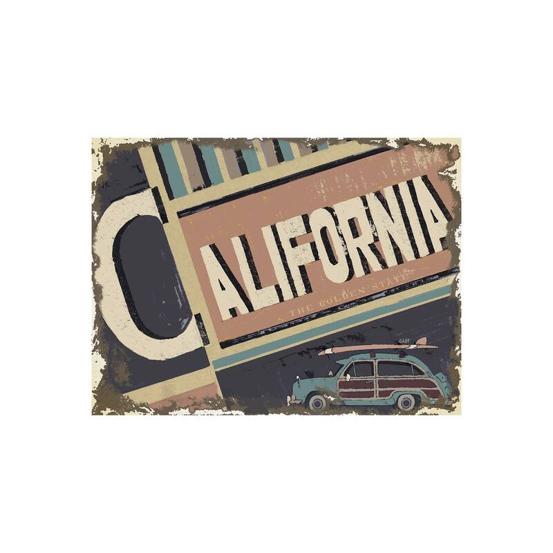 California (40 x 30) Canvas Art Print - Small