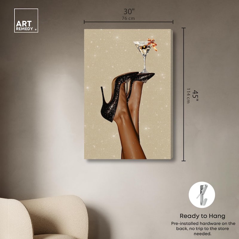 Martini on Display Canvas by Art Remedy, Gallery Wrapped