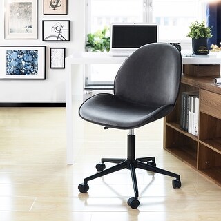 Homy Casa Home Office Velvet Fabric Computer Desk Task Chair - Bed Bath ...