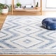 preview thumbnail 3 of 36, SAFAVIEH Alamo Lineke Rustic Boho Rug 8' x 10' - Ivory/Blue - Rectangle
