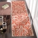preview thumbnail 15 of 50, SAFAVIEH Amsterdam Selma Modern Rug 2'3" x 8' Runner - Ivory/Terracotta - Runner