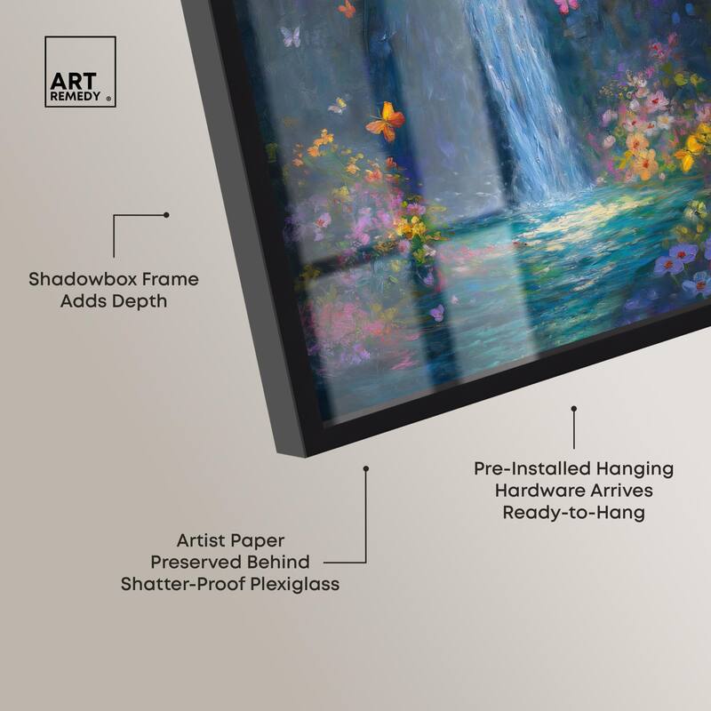 Hidden Falls II Shadowbox by Art Remedy