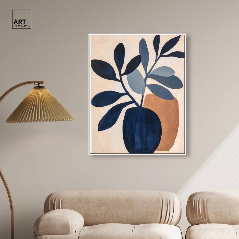Blue Matisse Jar I Canvas by Art Remedy