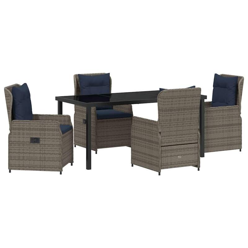 vidaXL Garden Dining Set Poly rattan