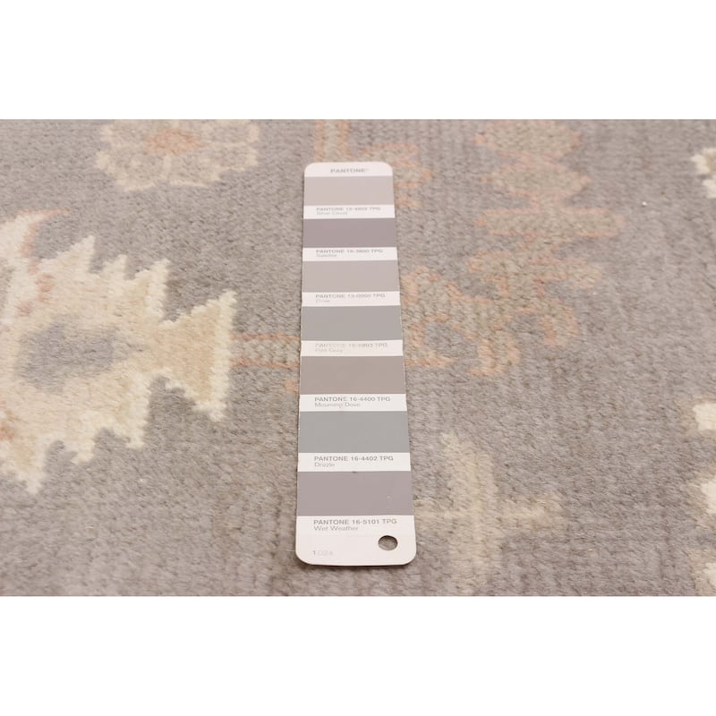 ECARPETGALLERY Hand-knotted Royal Oushak Grey Wool Rug - 7'8 x 10'1