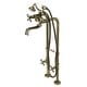 preview thumbnail 36 of 42, Kingston Brass Freestanding Clawfoot Tub Faucet Package with Supply Line in Matte Black