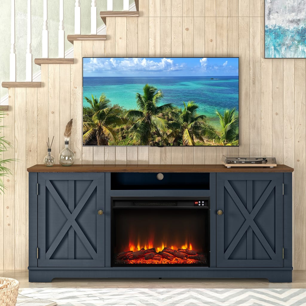 70" Farmhouse TV Stand Console for TVs up to 75 inch - 70" in Width