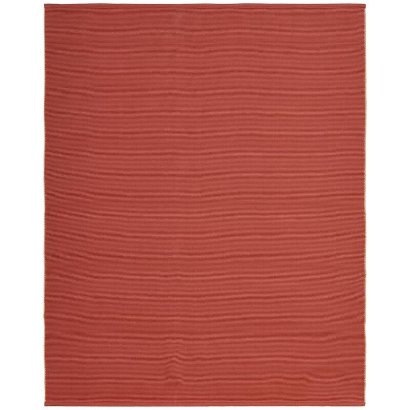 Grand Bazaar Izmir Hand Woven Solid Modern Area Rug - 10' x 14' - Red/Tan