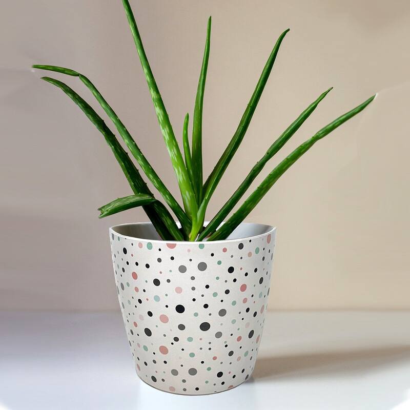 7" Round Self-Watering Indoor/Outdoor Bamboo Pots