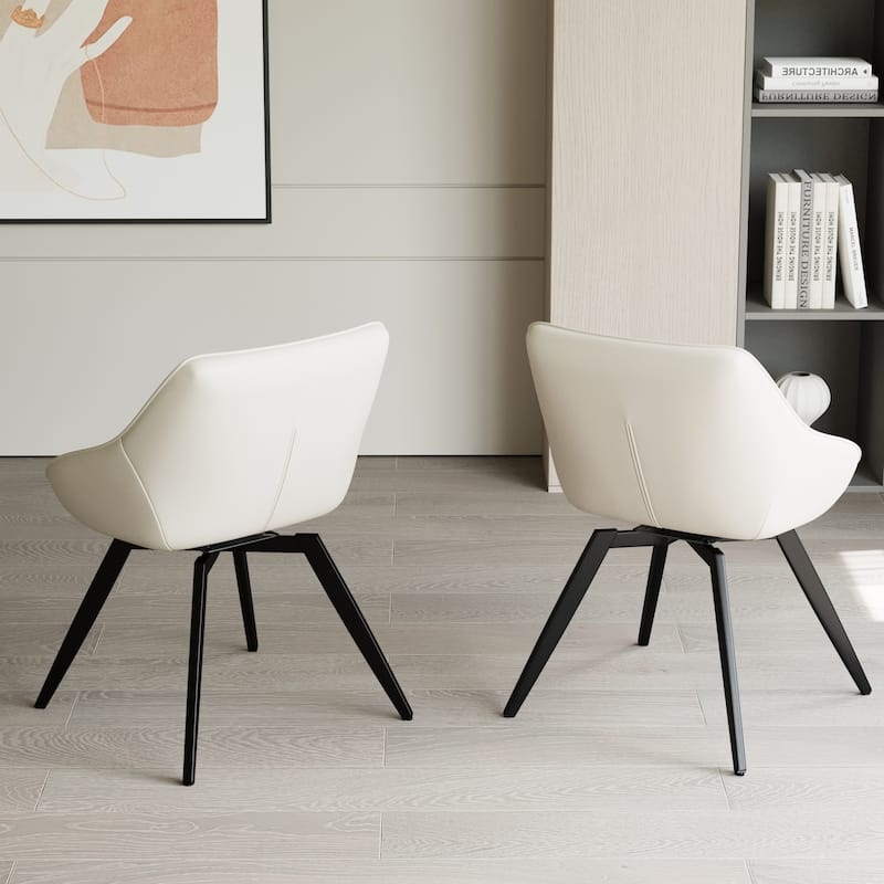 Set Of 2 Dining Chairs With Metal Legs