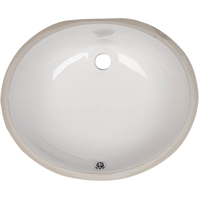 Ackland AKKPS-UNDOVL-1714-SB 19-1/2" Oval Porcelain Undermount