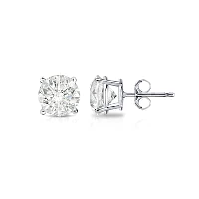 Auriya 14k Gold 1/2ctw Clarity-enhanced Diamond Stud Earrings (I2-I3)