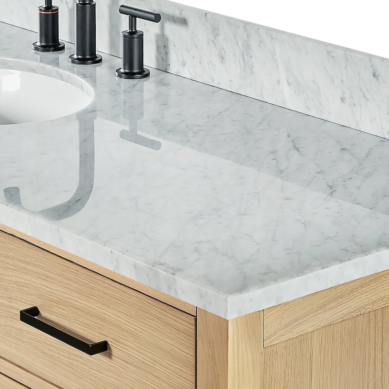 Ariel A067SCW2OVO Cambridge 67" Free Standing Single Basin Vanity Set