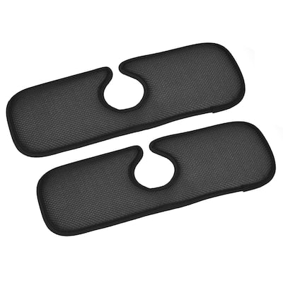 2pcs Faucet Mat Sink Splash Guard behind Faucet Handle Drip Water Catcher Black