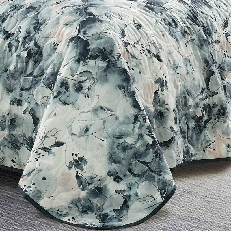 MarCielo 3 Piece Printed Quilt Set Lightweight Bedspread Set Rey