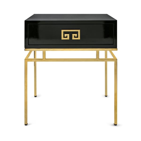 IMAX Home 14849 Gokey 24" Wide MDF Top Steel Side Table - Black