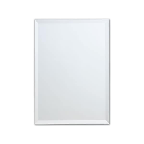 Frameless Beveled Rectangle Wall Mirror, Copper-Free - Clear. Opens flyout.