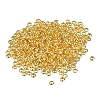 500pcs Ball Crimp End Beads – Spacer Beads For DIY Jewelry Making – Multicolored, Unbranded