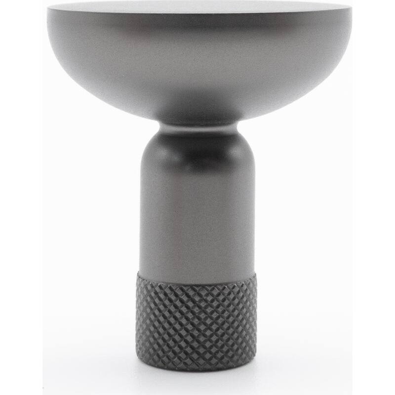 Hapny Home K32 Knurled 1-3/16" Modern Industrial Luxury Solid Metal - Graphite