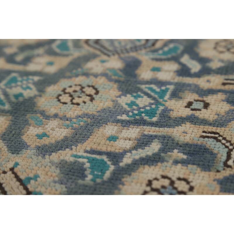 Geometric Tabriz Persian Area Rug Handmade Oriental Pink Wool Carpet - 8'4"x 11'5"