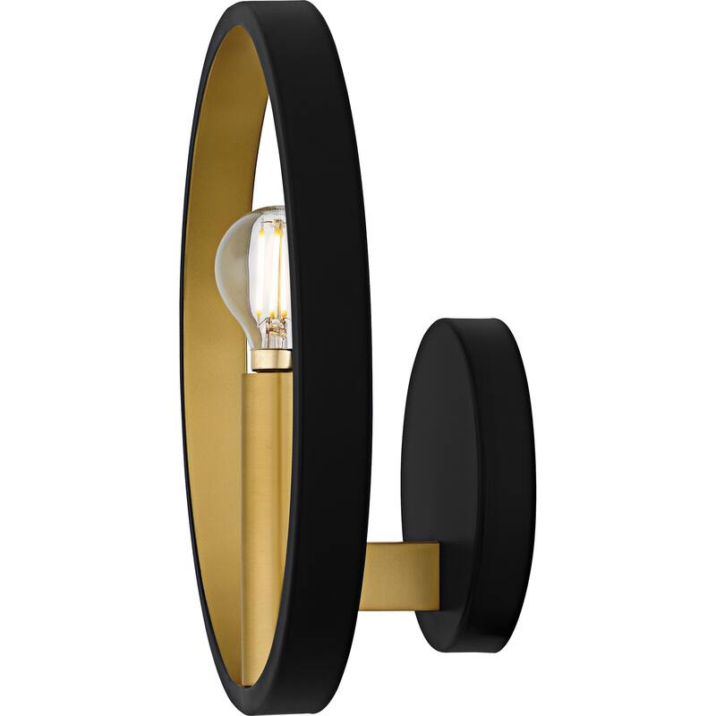 Winsland 1-Light Matte Black Wall Sconce