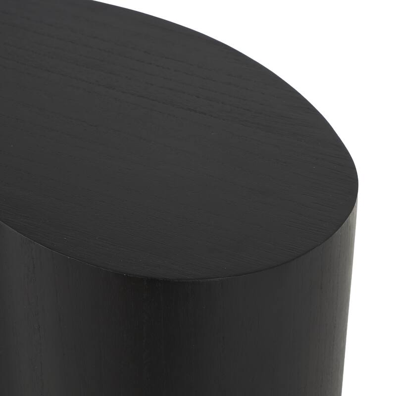 Black or Brown Wood Heart Inspired Side End Accent Table