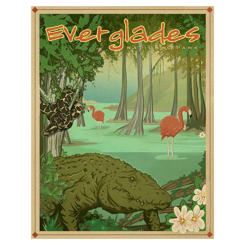 Everglades National park by Old Red Truck Canvas Art Print