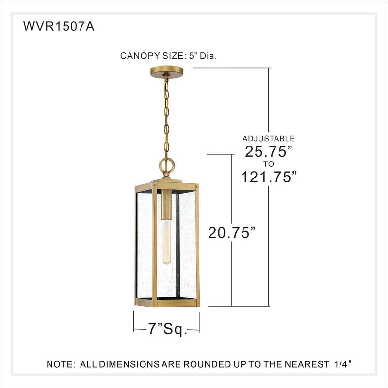 Westover 1-Light Antique Brass Mini Pendant