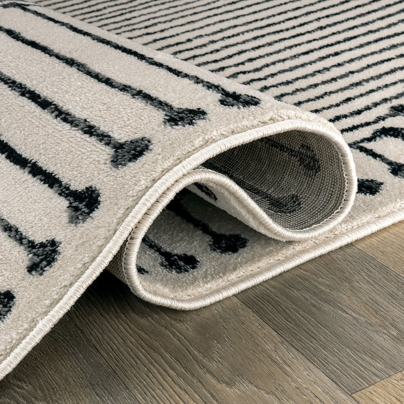 Modern Geometric Durable Area Rug, Pet Friendly for Any Room