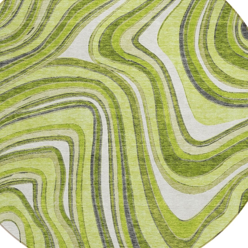 HomeRoots Abstract Transitional Rectangle Outdoor Rug