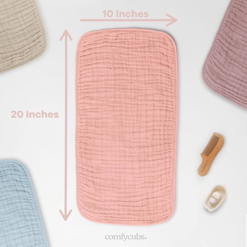 Muslin Burp Cloths for Babies by Comfy Cubs