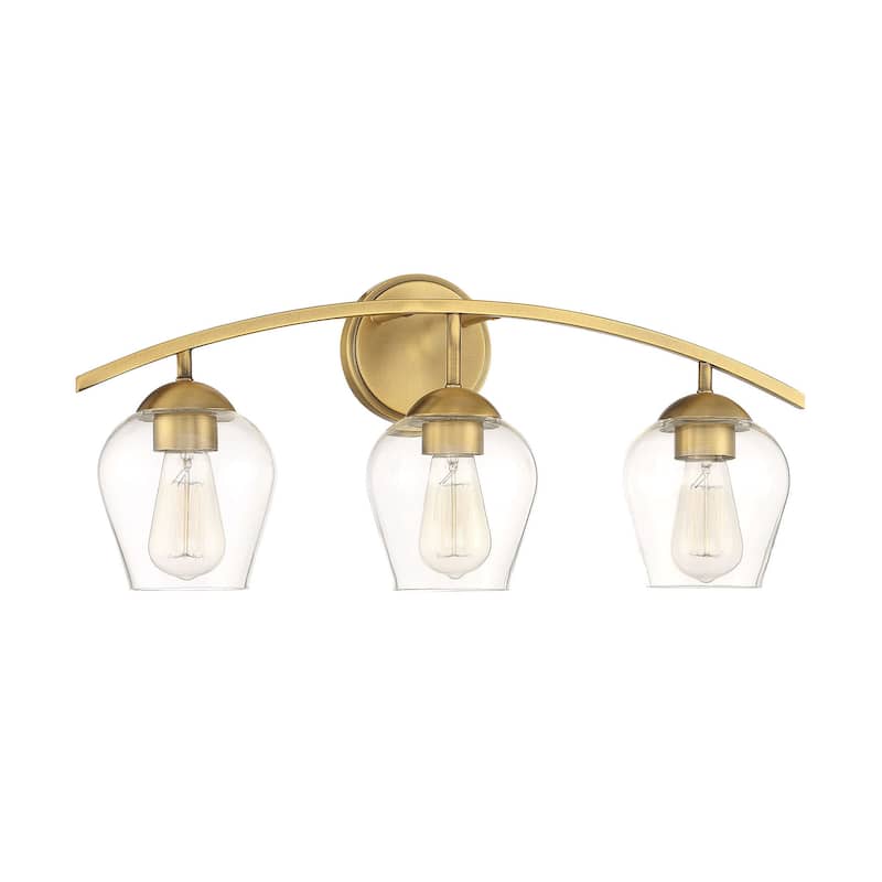 Meridian M80032 3 Light 24" Wide Bathroom Vanity Light with Clear