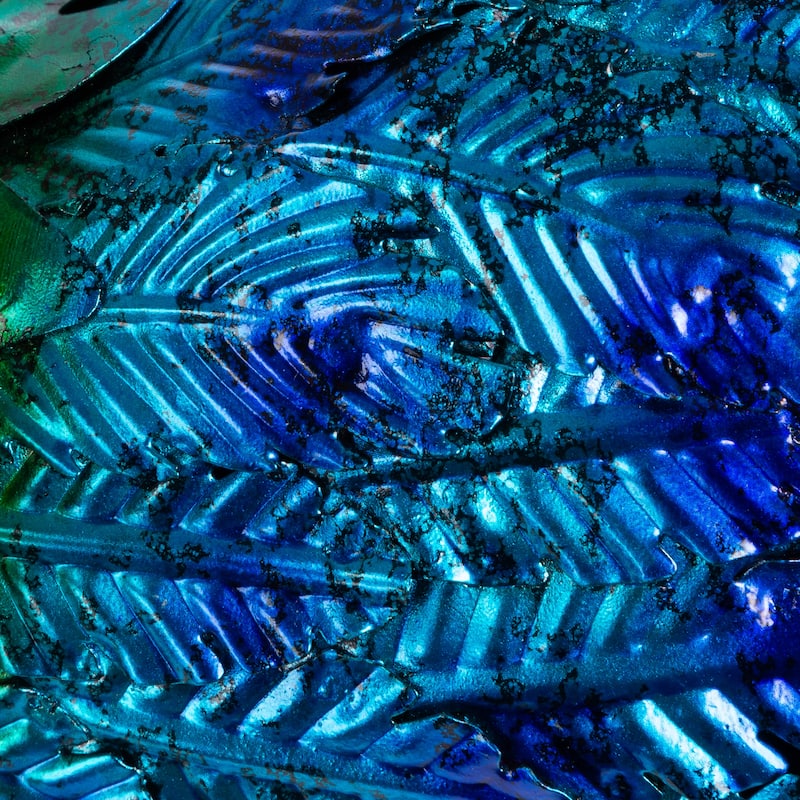 35 in. Metal Peacock Figurine
