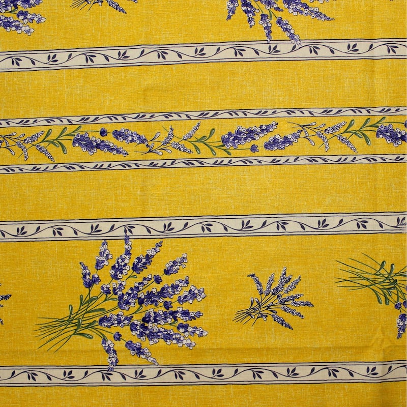 Wipeable Spill Resistant Provencal Cotton Cannes Collection Tablecloth