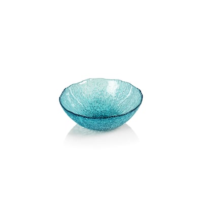 Exuma Aqua Blue Glass Bowls, Set of 6