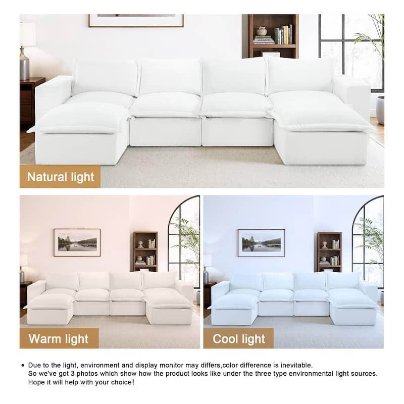Comfy Cloud Couch Plush Modular Sectional Sofa For Living Room