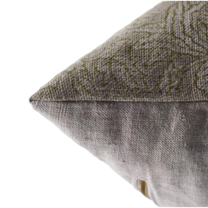 Linen Handmade Block print pillow Cover- Manikarnika