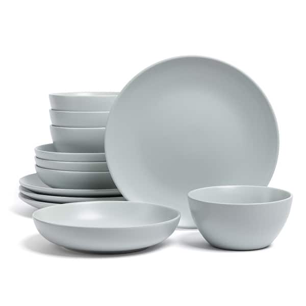 over&back Coupe Semi-Matte Stoneware Dinnerware Set