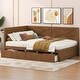 preview thumbnail 10 of 30, Twin Size Solid Pine Wood Daybed, Sofa Bed Frame with X-Shaped Design Guardrail for Kids Boys Adults