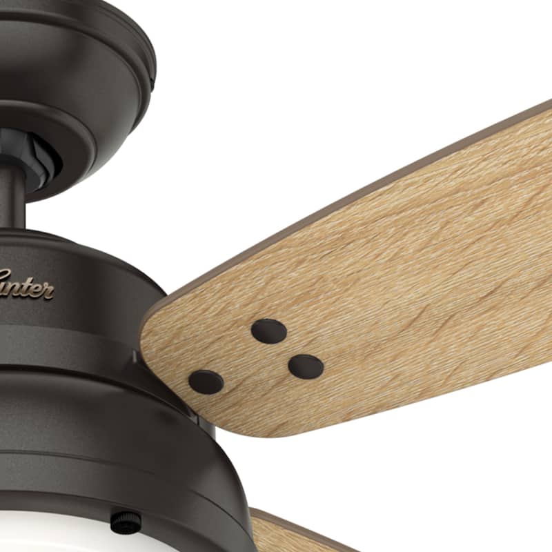 Hunter 52" Wingate Ceiling Fan with LED Light Kit and Handheld Remote - Transitional, Coastal