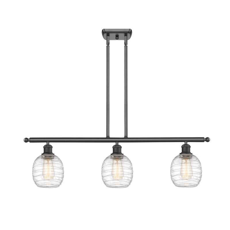 Innovations Lighting 516-3I-10-36 Belfast Linear Belfast 3 Light 36" - Matte Black / Deco Swirl