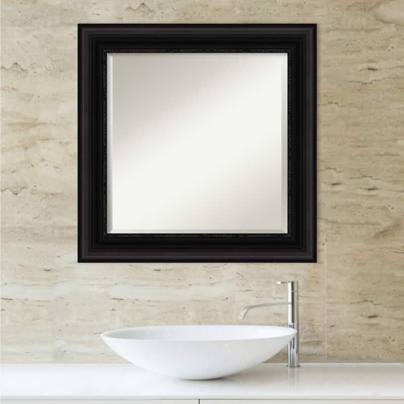 Beveled Bathroom Wall Mirror - Parlor Black Frame - Parlor Black