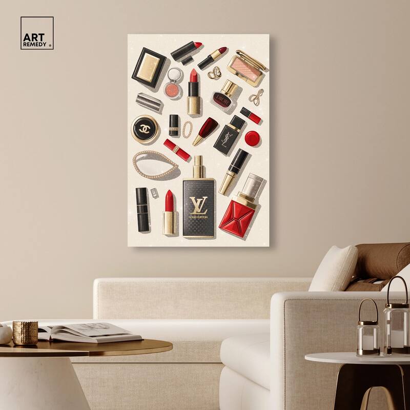 Luxury Makeup Collection Canvas by Art Remedy, Gallery Wrapped