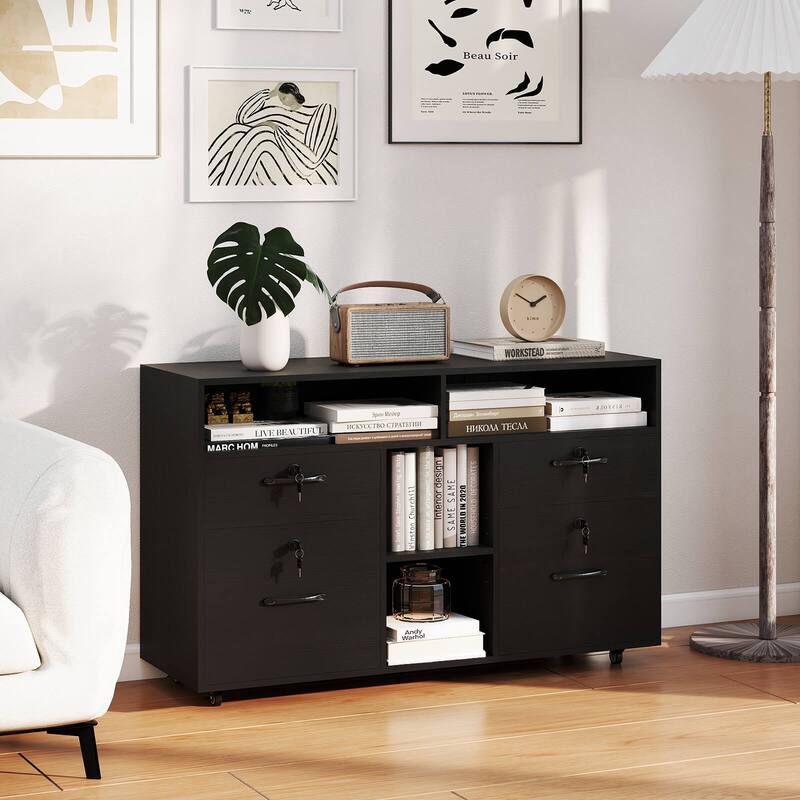Costway File Cabinet with Lock 4 Drawers Fits Files A4/Letter Size - See Details