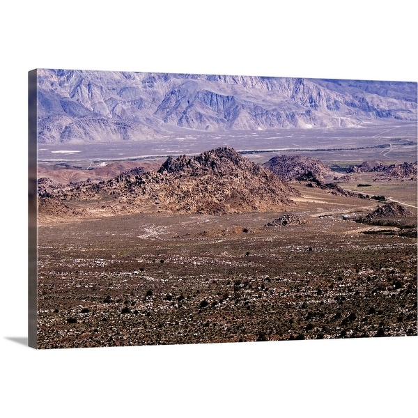 "Alabama Hills with White Mountains in background, California" Canvas Wall Art