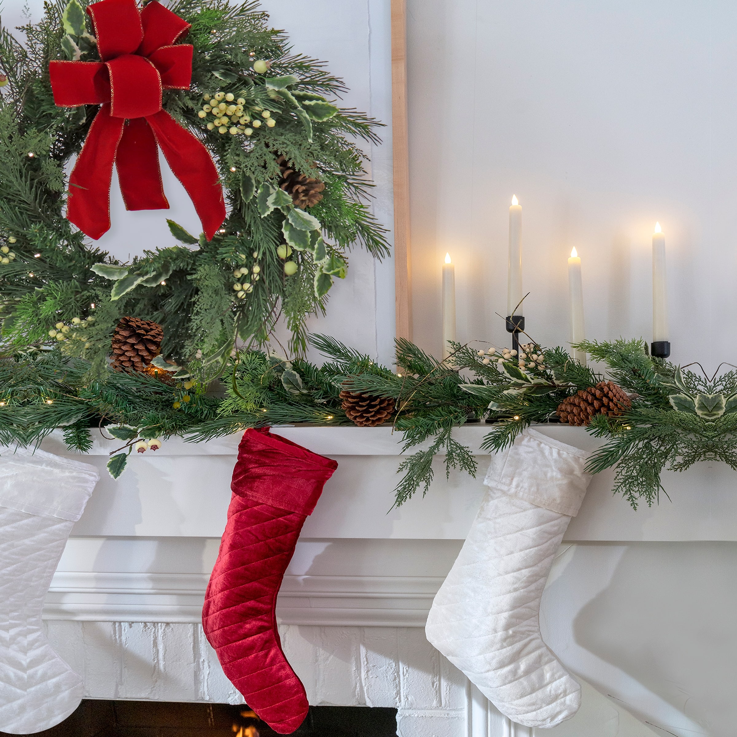 National Tree Company HGTV Home Collection Quilted Velvet Tree Skirt