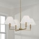 preview thumbnail 9 of 7, Gilda 4-Light Chandelier - 29.75"W x 19.75"H